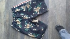 Zara Man Black Tiger Floral Attack Swim Trunks stretch perfection 26 d7