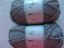 Knit  Purl Cool Neutrals yarn, slate gray, lot of 2 146 yds ea 