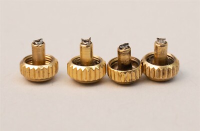 Broken Damaged For Repair Vintage 18k Yellow Gold Rolex Crowns 4.8mm 5.3mm 2 Dot
