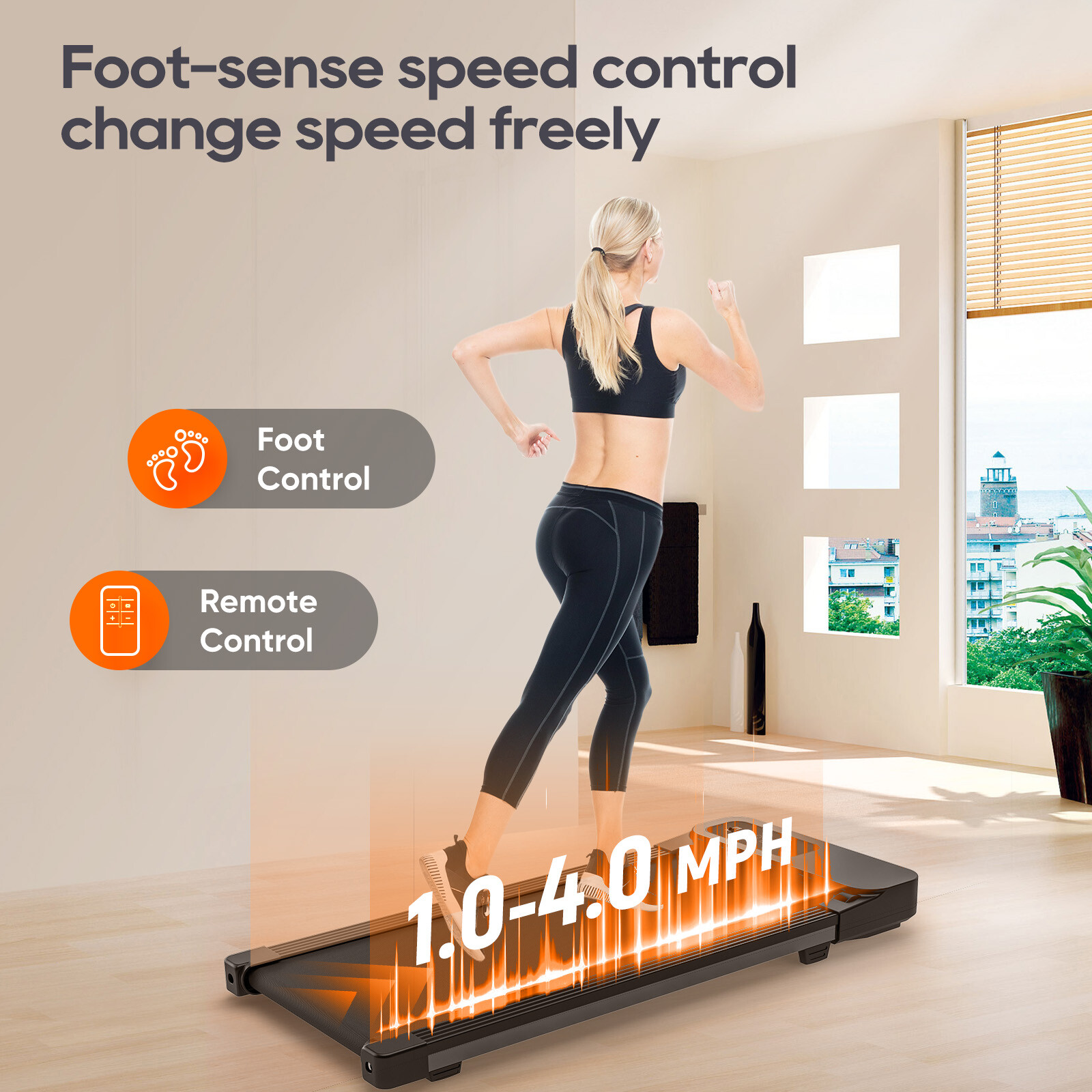 3.0HP Under Desk Treadmill Walking Pad Incline Running WirelessRemote 4Mph 330Lb