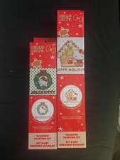 Lot Of 2. Hello Kitty DIY Diamond Art Painting Kits. Wreath  Gingerbread. NEW