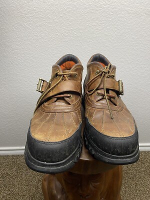 Polo SPORT Ralph Lauren Dover Duck Boots Leather Brown Mens 