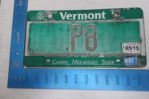 Vermont VT License Plate Tag Vanity 2004 04 2015 15 Initials P 8 P8