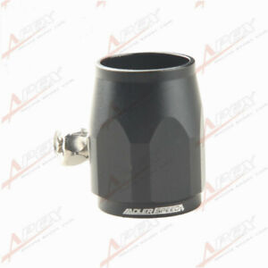 7AN AN7 AN 7 HEX Finisher Adaptor Fuel Hose Clamp Aluminum Black