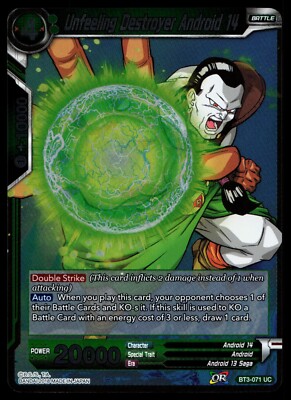 Unfeeling Destroyer Android 14 BT3-071 Cross Worlds Dragon Ball Super Foil Card
