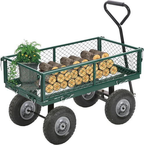 BestMassage Garden Cart Yard Dump Wagon