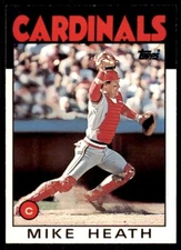 1986 Topps Traded. Mike Heath Baseball Cards #46T
