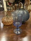 Indiana Glass Depression Federal Madrid Blue Set of 4 Goblets