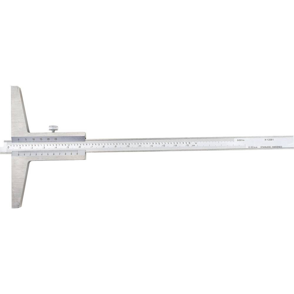 Jauge de profondeur Dasqua 3001-1905-A avec tige de mesure en acier 0-300 mm