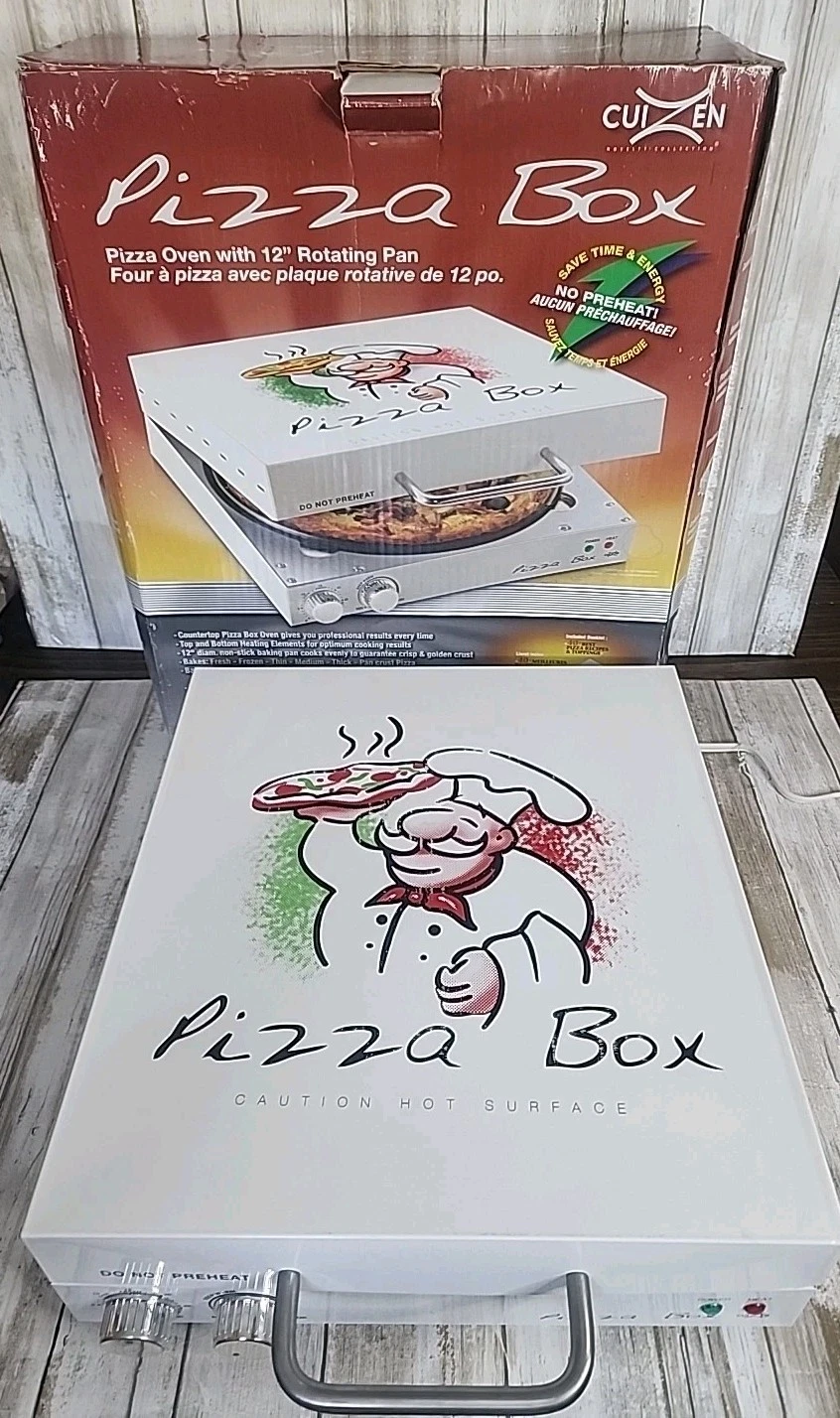 Cuizen Pizza Box Countertop Pizza Oven with 12" Rotating Pan PIZ-4012 Tested VGC
Opens in a new wind