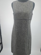 Michael Kors Wool Blend Black Trim Sleeveless Knee Length Size 4 Dress
