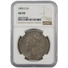 1895 S Morgan Dollar AU 50 NGC Silver $1 Coin SKU:I10496