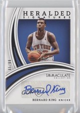 2021-22 Panini Immaculate Heralded Signatures 65/99 Bernard King Auto HOF 0ad