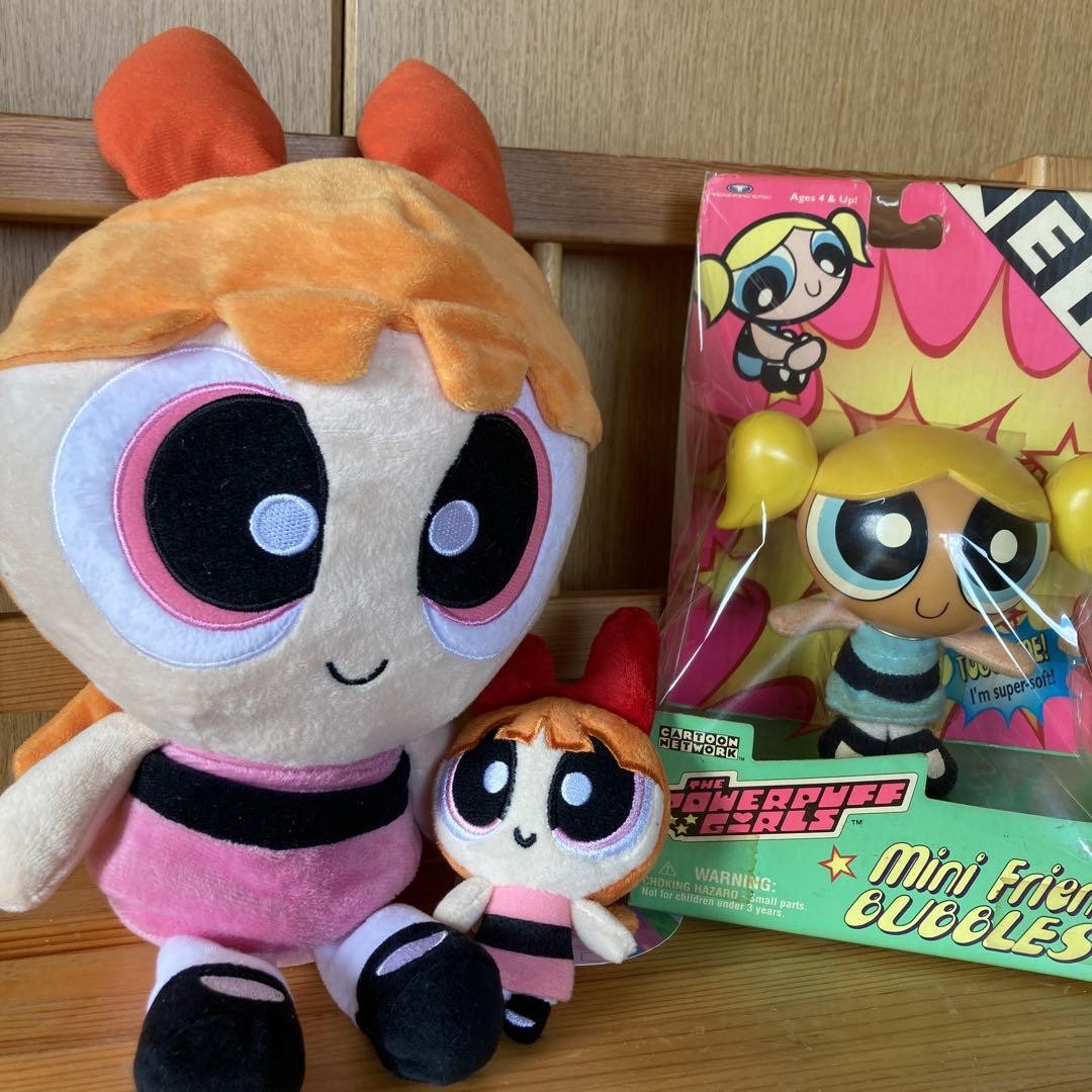 The Powerpuff Girls Plush Toy Lot of 3 Bubbles Blossom American Character