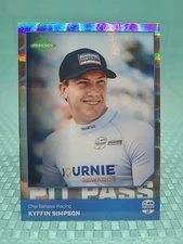 2025 Parkside Indycar Cross Hatch Square Laser Foil Pit Pass Kyffin Simpson 