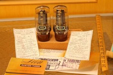 Genelex KT66 Tubes Matched Pair GEC Blue Decal boxes Amplitrex Tested from 1950s