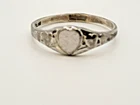 Vintage Kiddiegem Ring Sweetheart Signet Sterling Silver Heart Ring Size 3.75