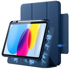 JETech Magnetic Detachable Case Pencil Holder for iPad 10th Gen Navy