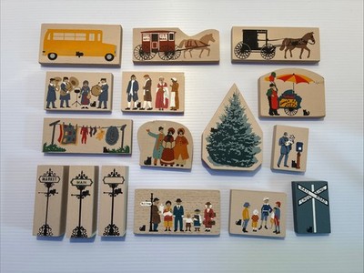 Vintage Cat s Meow Accessories Pieces; People/ Horse Carriage/ Bus And More 