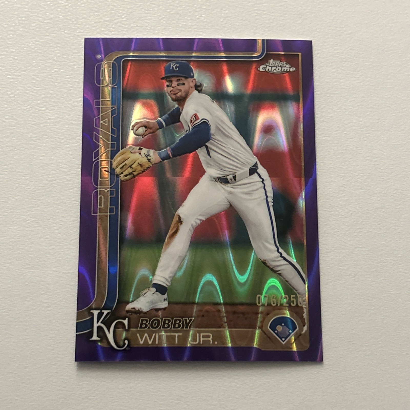 2025 Topps Chrome - Bobby Witt Jr. #93 Purple Raywave Refractor /250