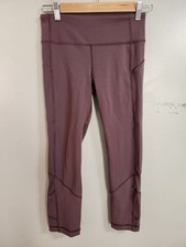 Lululemon Size 4 Maroon Purple Leggings High Rise Slimming