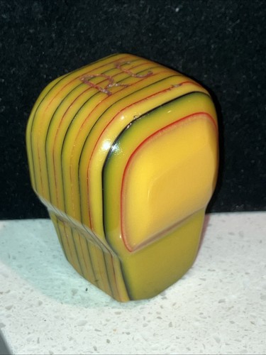 Sobral Rare Pop Art Quadradao Yellow Stripe Artist Made Gear Shift Knob