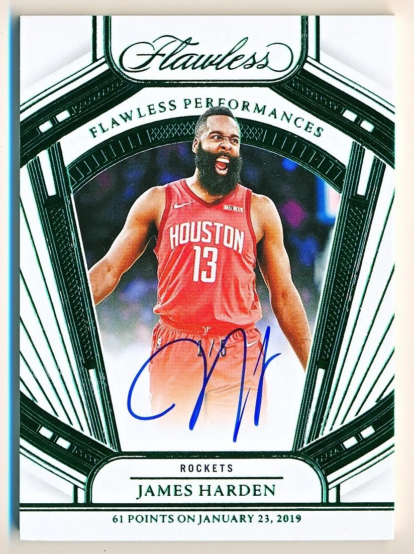 James Harden Houston Rockets Basketball Autographed Sports Trading