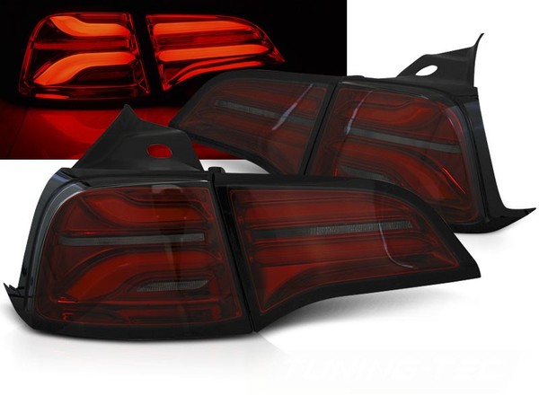 Voll LED RüCkleuchten FüR Tesla Model 3 / Model Y Bj. 17-20 Rot/Smoke-image