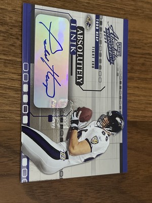 2002 Playoff Absolute Memorabilia TODD HEAP Absolutely INK AUTO #d /30 Ravens SP