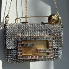 FENDI x VERSACE Fendace Baguette Bag Charm Micro/Nano Bag RARE EXC COND