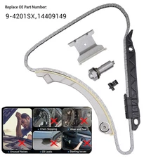 Engine Timing Chain With Tensioner & Guide Rails & Oil Plug Kit Replace 94201SX