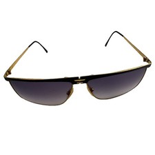 VTG Laura Biagiotti  Gold-tone T 135/S Sunglasses  Designer 80s Retro Art Deco