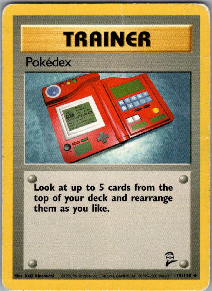Pokedex - Base Set 2 - BS2 115/130 -  VINTAGE single MP to HP Pokemon Card