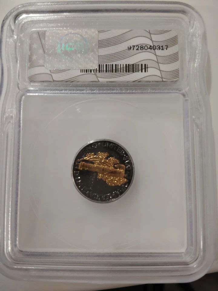 Black Ruthenium & Gold Mercury Dime ICG-ONLY 1-1,000 1945 10c Proof - Image 3 of 3