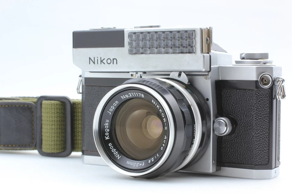 [Exc+5] Câmera Nikon F Eyelevel Selenium Meter iii NIKKOR-S 35mm f2.8 JAPÃO - Imagem 2 de 4