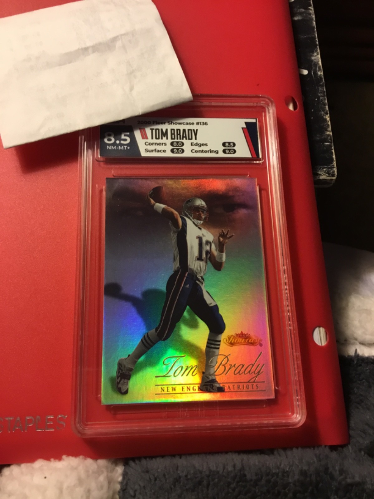 2000 fleer showcase Tom brady rc #136 #/d. 1773/2000