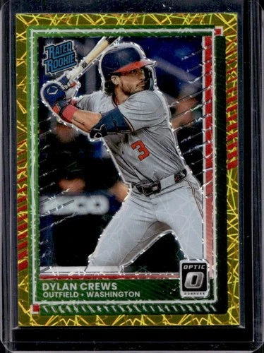 2025 Panini Donruss Dylan Crews Optic Gold Velocity Rated Rookie #/10 Nationals