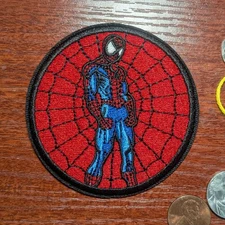Spiderman Fan Patch Comic Book Hero Spiderweb Superhero Embroidered Iron On 3"