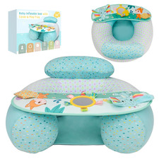Baby Donut Sit Me up Floor Seat for 3-36 Months, Inflatable Baby Seat with Cover