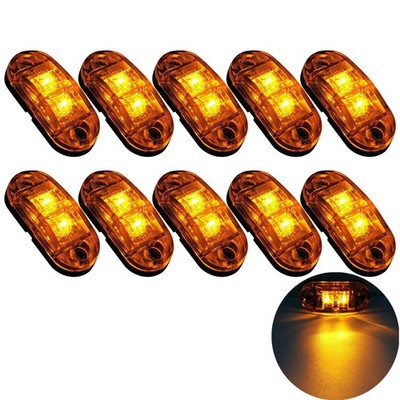 10X Seitenmarkierungsleuchten 12 / 24V AnhängerSeitenleuchte Gelbes Licht für...