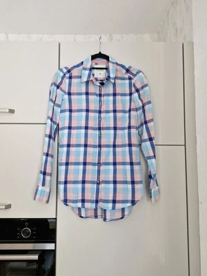 H&M L.O.G.G. Bluse Damen Gr. 34 Kariert Mehrfarbig Langarm Baumwolle sehr gut - Bild 1 von 4
