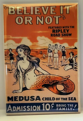 Belive it or Not Mermaid MAGNET 2''x3'' Refrigerator Locker Movie Poster FREE SHIP