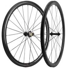 700C Carbon Fiber Road Bicycle Wheelset UD Glossy 25x38mm Ceramic Bearing Hub