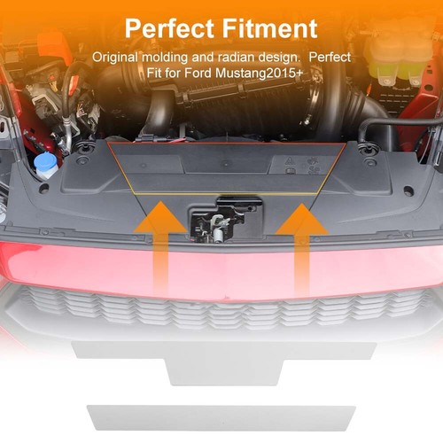 2x Engine Hood Protector Water Tank Cover Trim Decor For Ford Mustang 24+ Silver - Picture 2 of 12