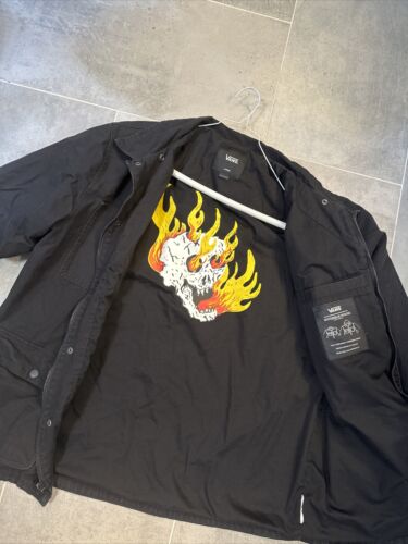 Vans Rowan Zorilla L Drill Chore Coat Jacket Skater Invisible Hoodie -Rare - Picture 1 of 16