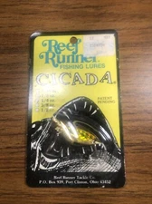 Vintage Reef Runner Cicada Fishing Lure 1/4 oz. Gold/Chartreuse NIP