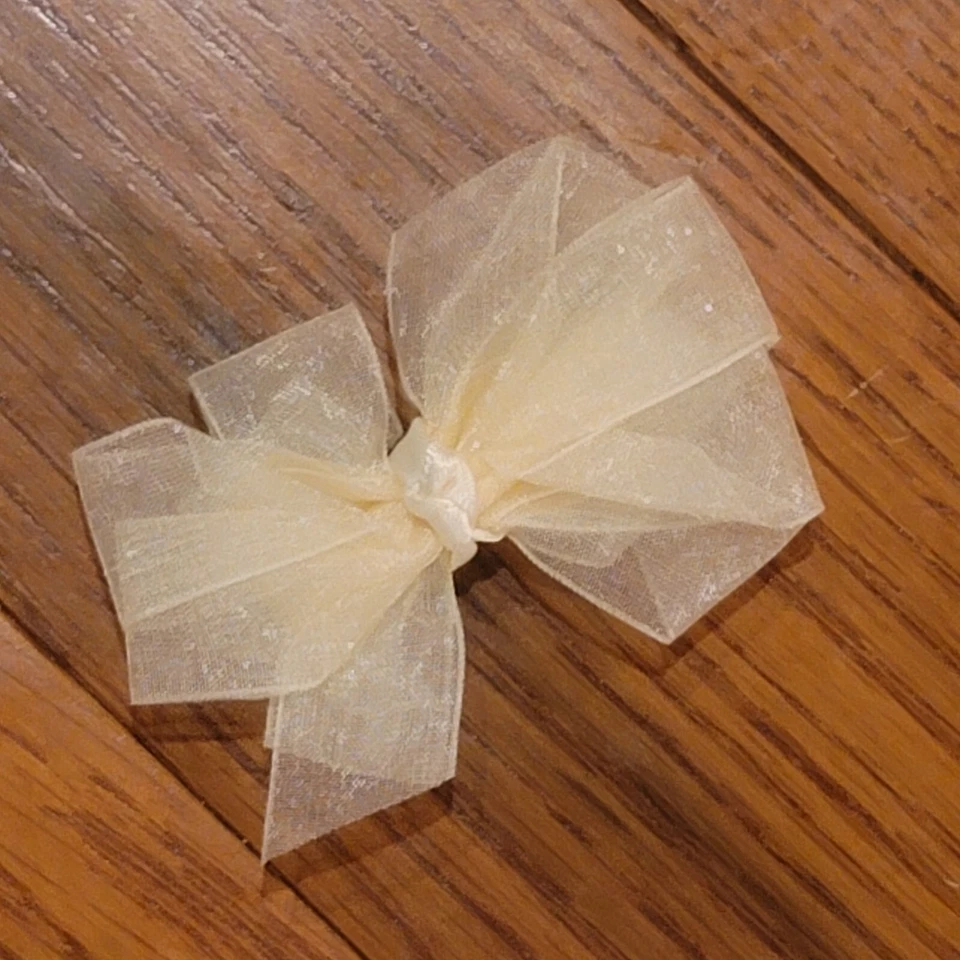 Vestido Biscotti Niñas Marfil Ocasión Especial Talla 18 Mo Boutique con Pinza para el Pelo Foto 3 de 4