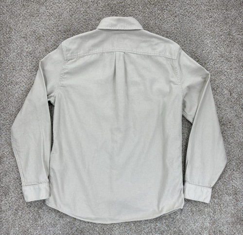Gap Chamois Flannel Button Up Shirt Mens Size Medium Beige Moonstone 100% Cotton - Picture 6 of 13