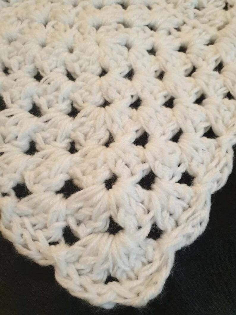 CROCHET BLANKET KIT Baby Shawl Easy Beginners Crocheting kit WOOL