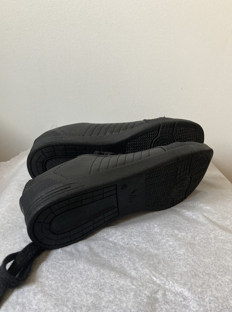 Vty Faux Leather Trainers Sneakers Black 38 EU Sizing For